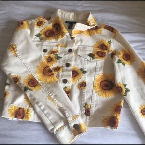 Sunflowers Demin Jacket